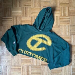Telfar Crop Hoodie - Dark Green (*Limited/Sold Out Online*) | Medium / Large